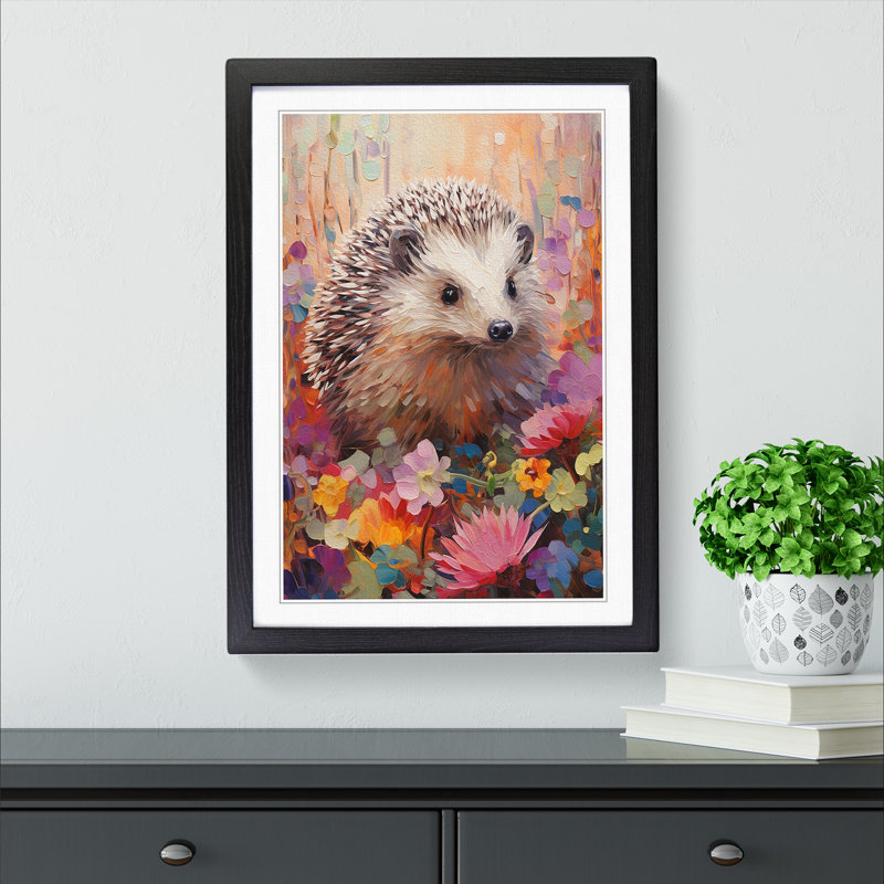 Hedgehog Impressionism - Framed Print