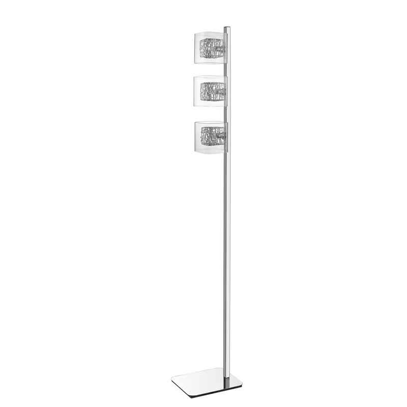 Kidsgrove 152cm Traditional Floor & Table Lamp Set, Chrome