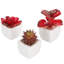 Ensemble de 3 plantes grasses artificielles en pot