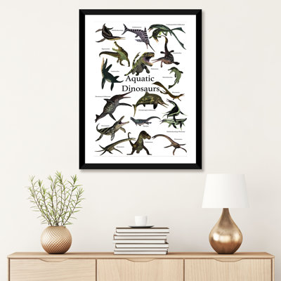 «Aquatic Dinosaurs» par Corey Ford - impression d'art graphique