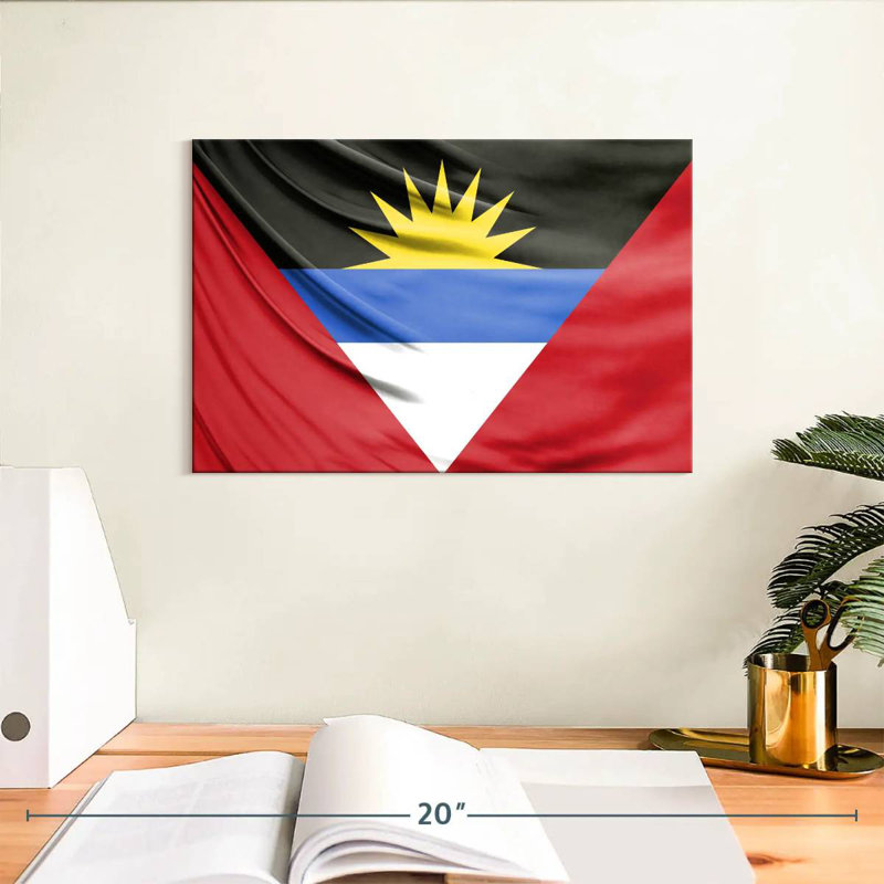 Silky Antigua And Barbuda Flag, 8" H x 12" W