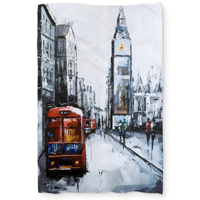 Abstract London and Red Bus Duvet Cover | Home Decor