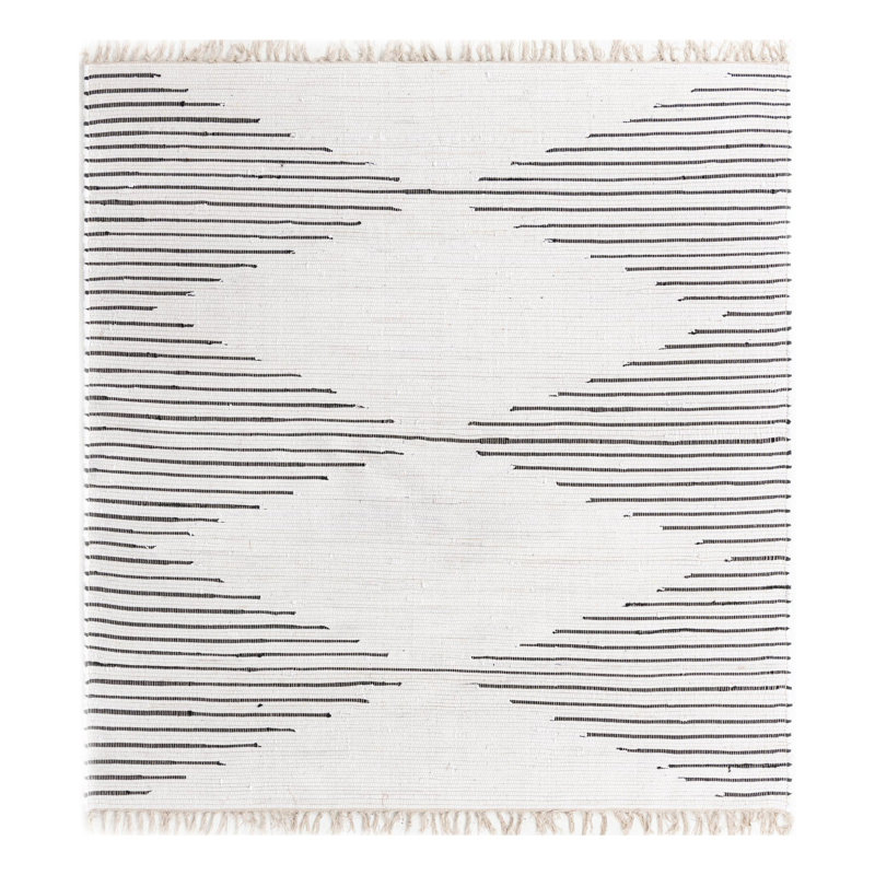 Albertas Cotton Geometric Indoor Rug, Square 7'1"