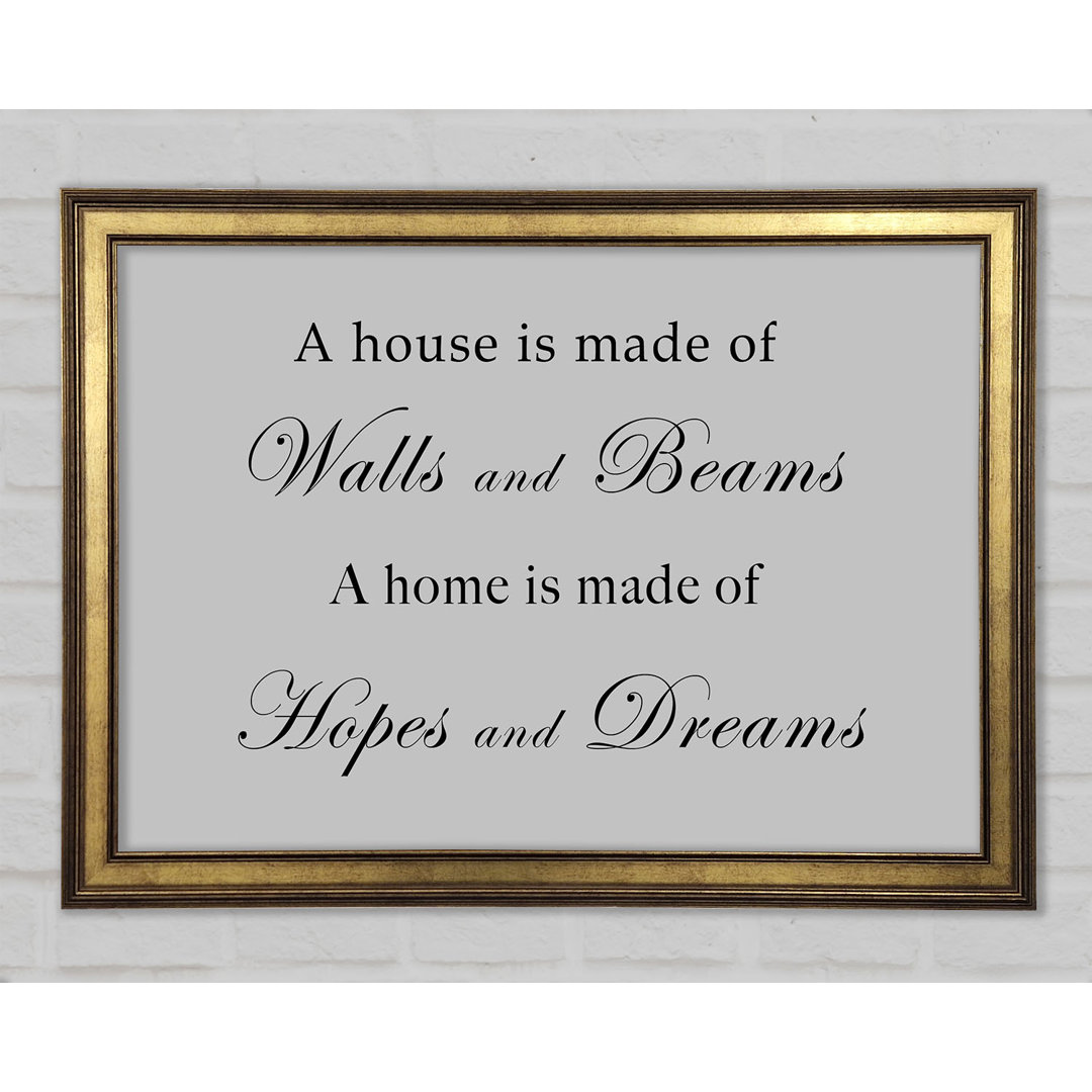 Home Quote Walls N Beams Hopes N Dreams Gerahmter Druck