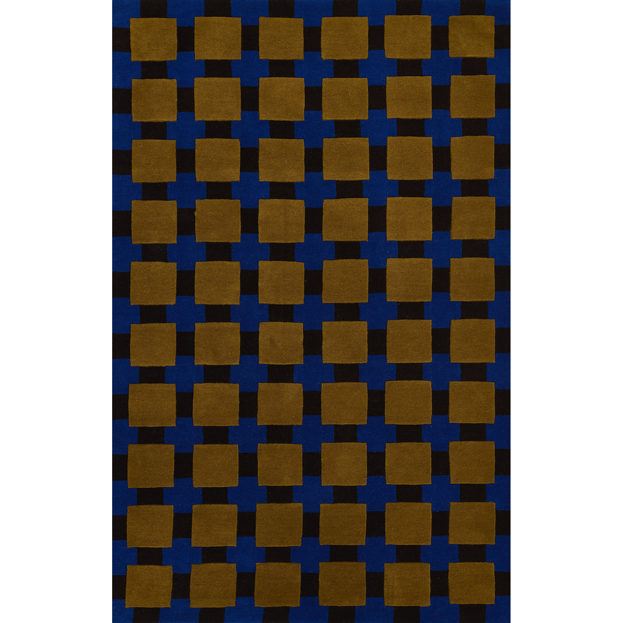 Bauhaus Hand Tufted Area Rug, Rectangle 8' x 10'