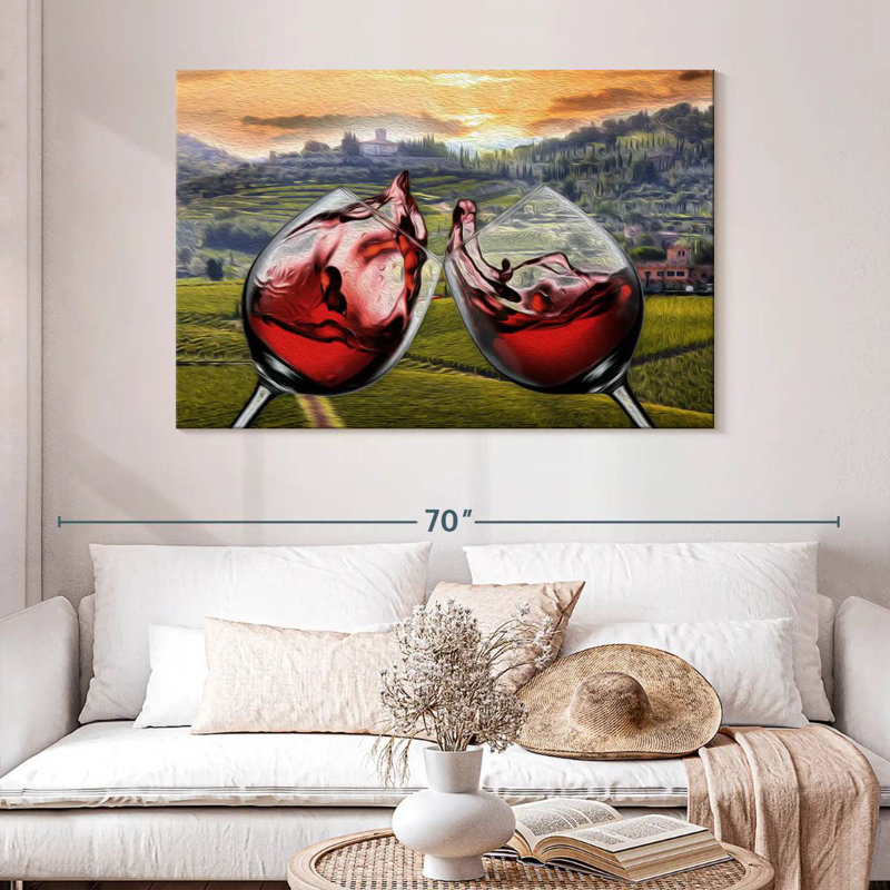 Yarlin Red Wine, 32" H x 48" W