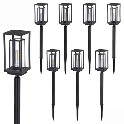 Black Solar Led Outdoor Path Lights