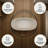 57" Freestanding Soaking Bathtub, Stone Resin Solid Surface, Pop-Up Drain, Overflow