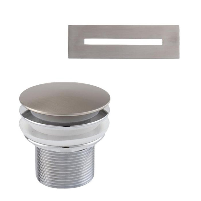 Piper 70.75'' x 45.25'' Soaking Acrylic Bathtub, Brushed Nickel