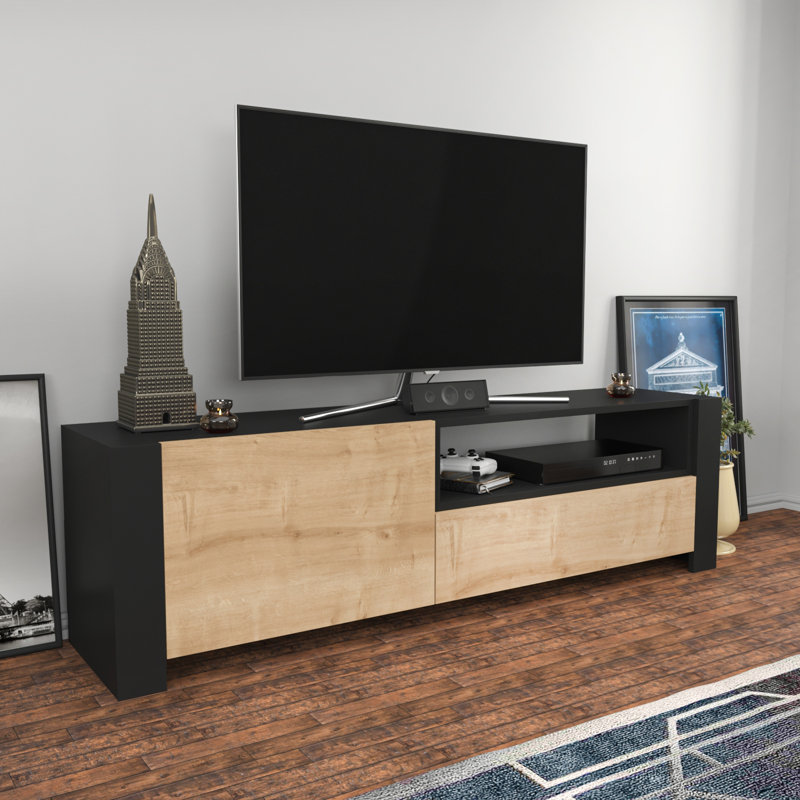Hassen TV Stand for TVs up to 70", Anthracite/Sapphire