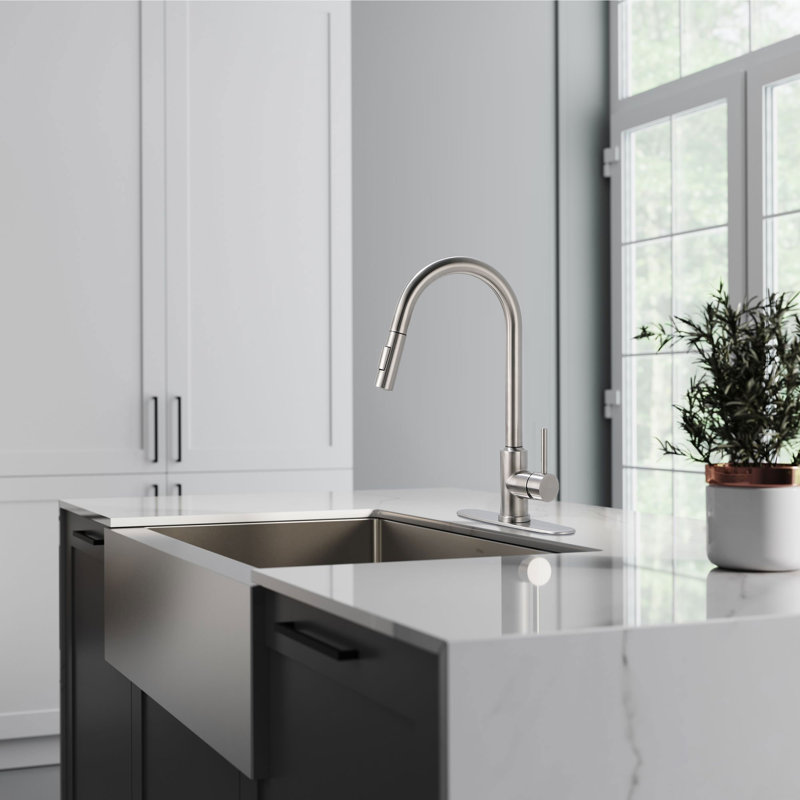 NOVEL Pull Down Kitchen Faucet, Brushed Nickel