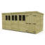 Total Sheds 19ft x 8ft Pent Garden Shed - Double Door - With Windows - Pressure Treated Timber - UK Manufactured