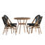 Ensemble bistro commercial avec table et quatre chaises Rylan-796588383