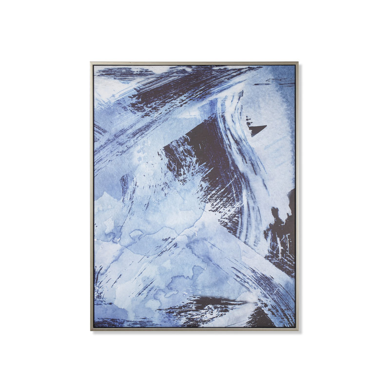 Indigo Wash Abstract Print