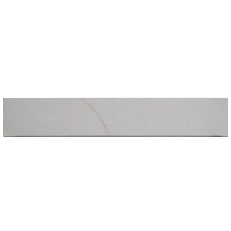 Azira 3 in. x 18 in. Polished Porcelain Bullnose Tile Trim, Polare