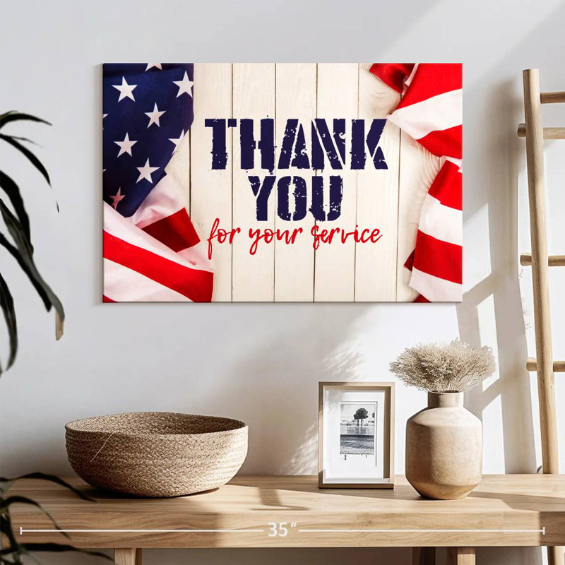 Lelend Thank You Servicemen, H 16 po x l 24 po