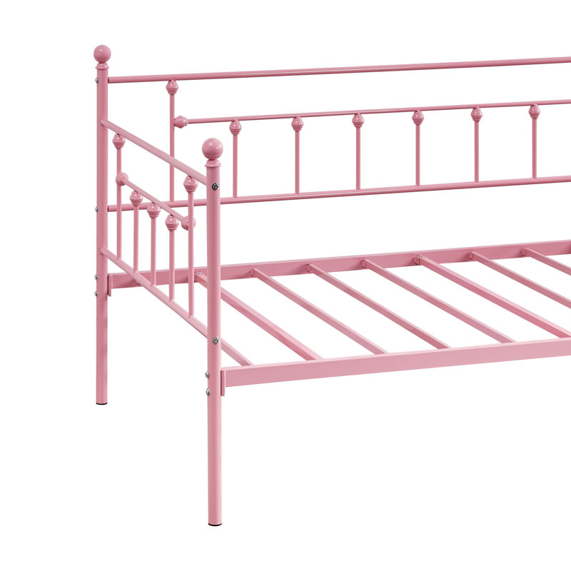 Cadre de lit de jour simple Korecky, Rose