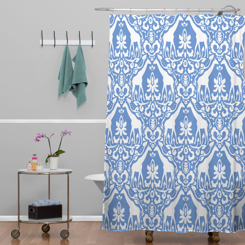Rideau de douche simple jacqueline maldonado giraffe damassé
