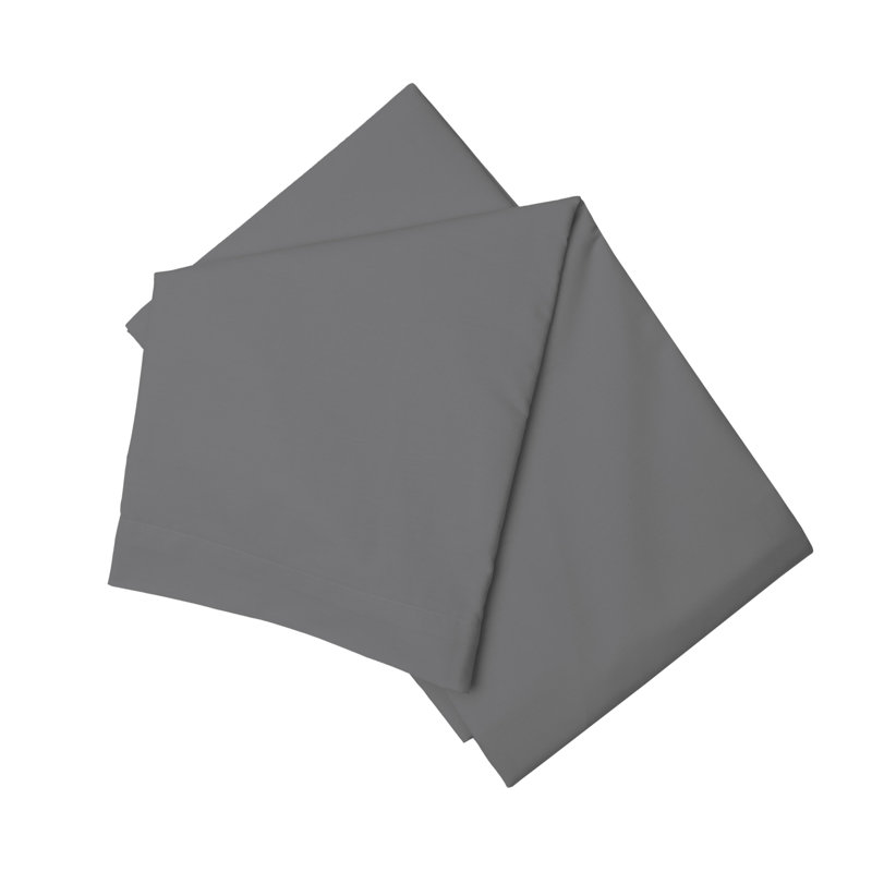 Cotton Blend Percale Flat Sheet, Kingsize (5'), Grey