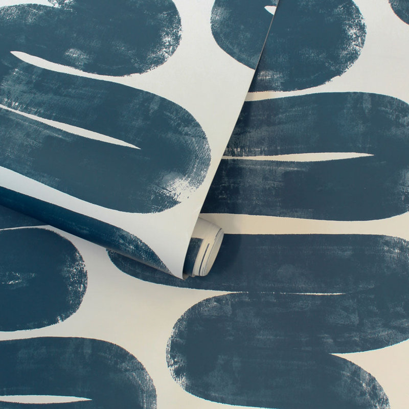  16.5' L x 20.5" W Peel and Stick Wallpaper Roll, Blue/White, 16.5" L x 20.5" W