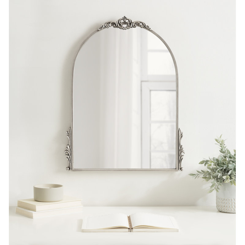 Christany Metal Mirror, Silver, 26" x 20.5"