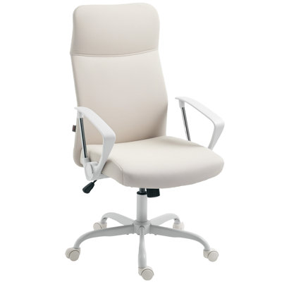 Polyester Desk Chair PU Leather Office Chair Adjustable Height