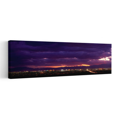 Storm, Las Vegas, Nevada, Usa Dramatic Abstract Contemporary City Landscape Wall Art