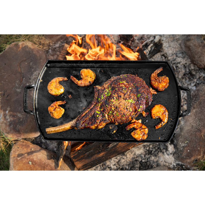 Lodge Blacklock Triple Seasoned Cast Iron Double Burner Griddle