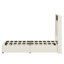 Soft Upholstered Bed Frame Featuring a Tall Wing-Back Headboard with Rivet Details, Built-in Shelving, USB Port, and Ambient Lighting-335136192