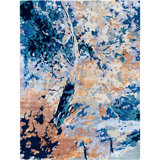 Overdyed One-of-a-Kind Rectangle 9'2" X 12'2" Hand Knotted Area Rug