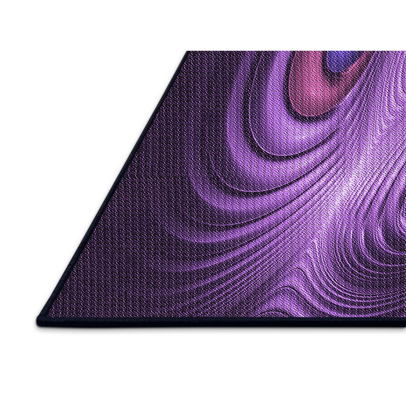 Tapis abstrait en laine mauve, Rectangle 2 pi x 3 pi