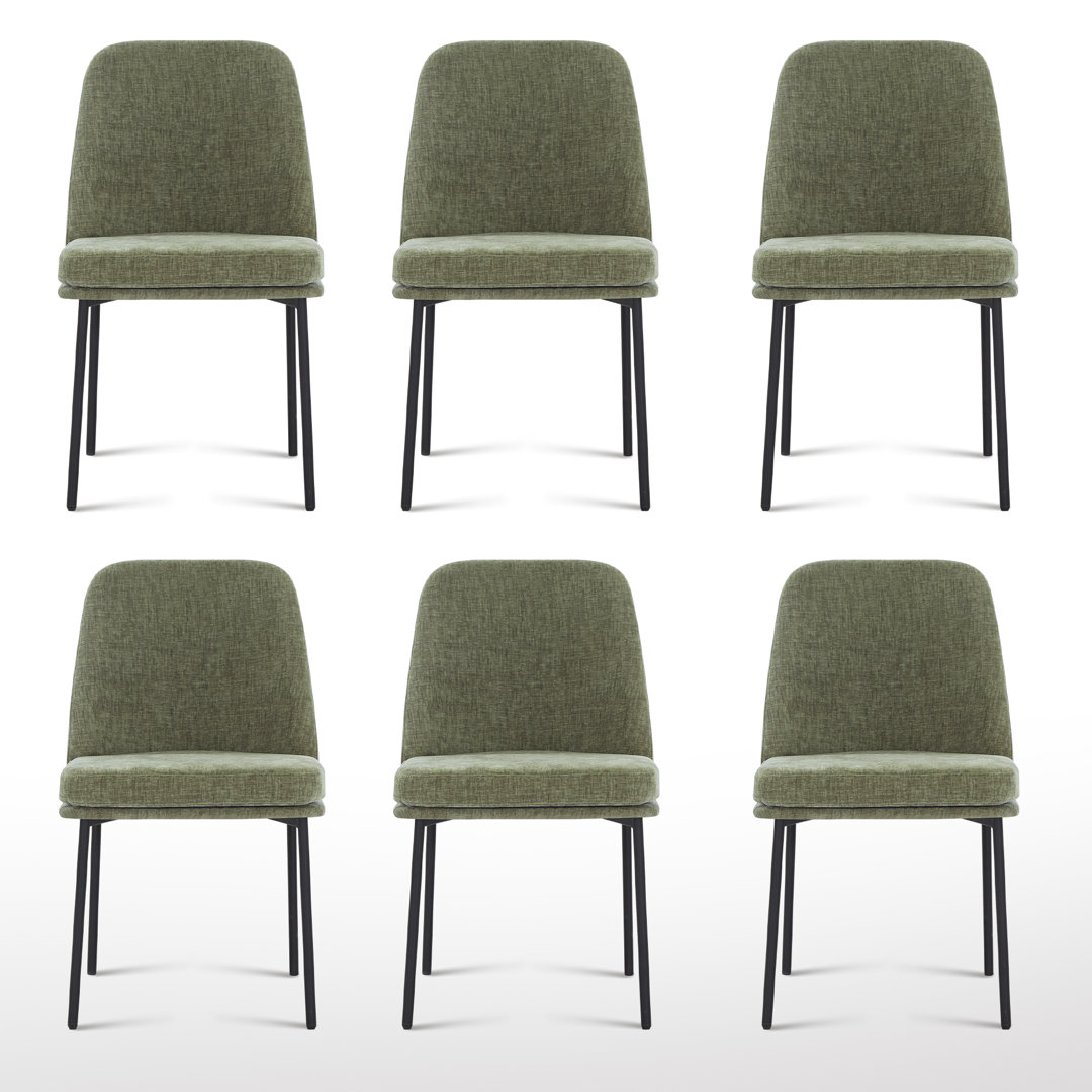 Upholstered Parsons Side Chair Dining Chair (Set of 6) Corrigan Studio® Upholstery 