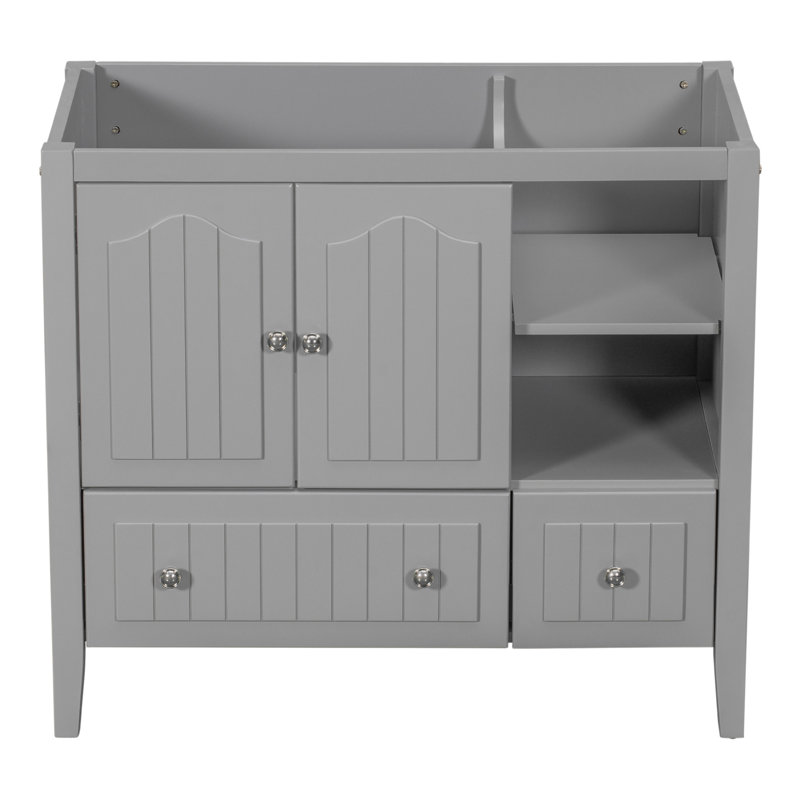 Base de meuble-lavabo simple 35,04 po seulement, Gris