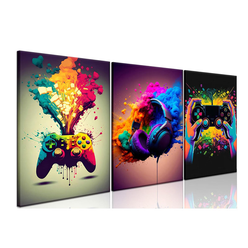 3 Piece Wrapped Canvas Print, 40 cm H x 60 cm W