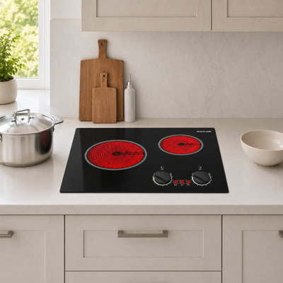 Plaque de cuisson électrique 21 éléments à 2 éléments, plaque de cuisson en vitrocéramique encastrée, commande à bouton, certification UL