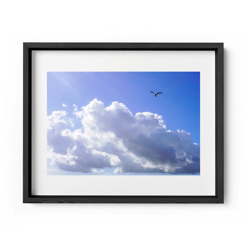 Every Cloud Print by Joseph Regan, Black, 14" H x 16" W x 0.75" D