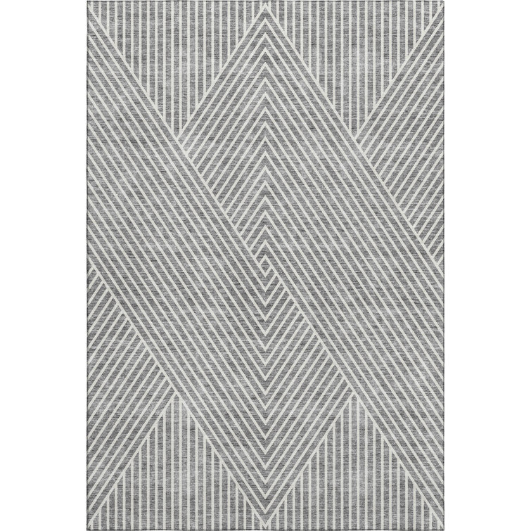 Premium Machine Washable Prisco Gray Rug