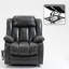 Fauteuil inclinable électrique avec base relevable et fonction de massage chauffant-833995045