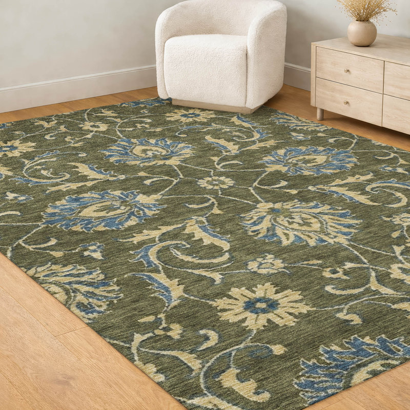 Tapis lavable à la machine intérieur / extérieur ACN2966, Olive, 9' x 12'