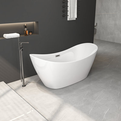 67'' x 29'' Freestanding Acrylic Bathtub