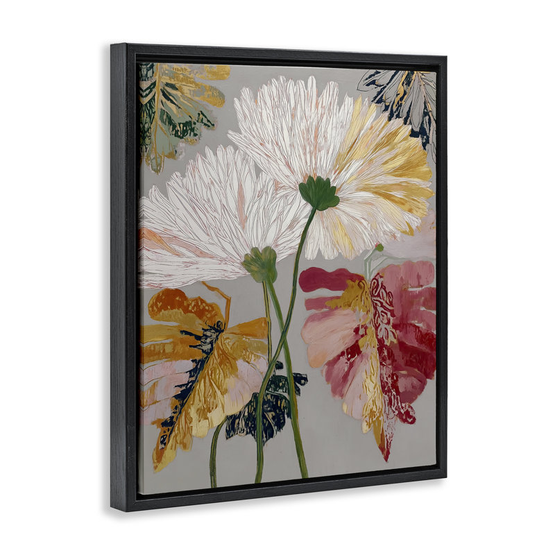 Cadre flottant ludique, par Annabelle Hall, Cadre flottant noir de jais, H 21 po x l 17 po