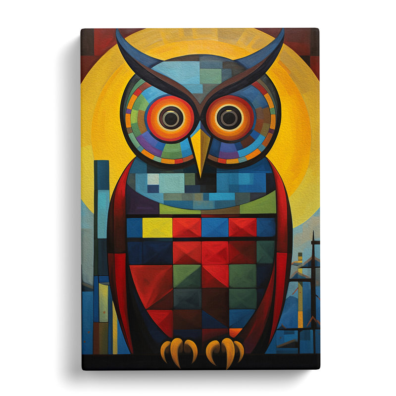 Owl Constructivism - Print, 50cm H x 35cm W x 3cm D