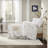 Ultra-soft White Bedding Set, Microfiber Comforter With Romantic Design For Year-round Use