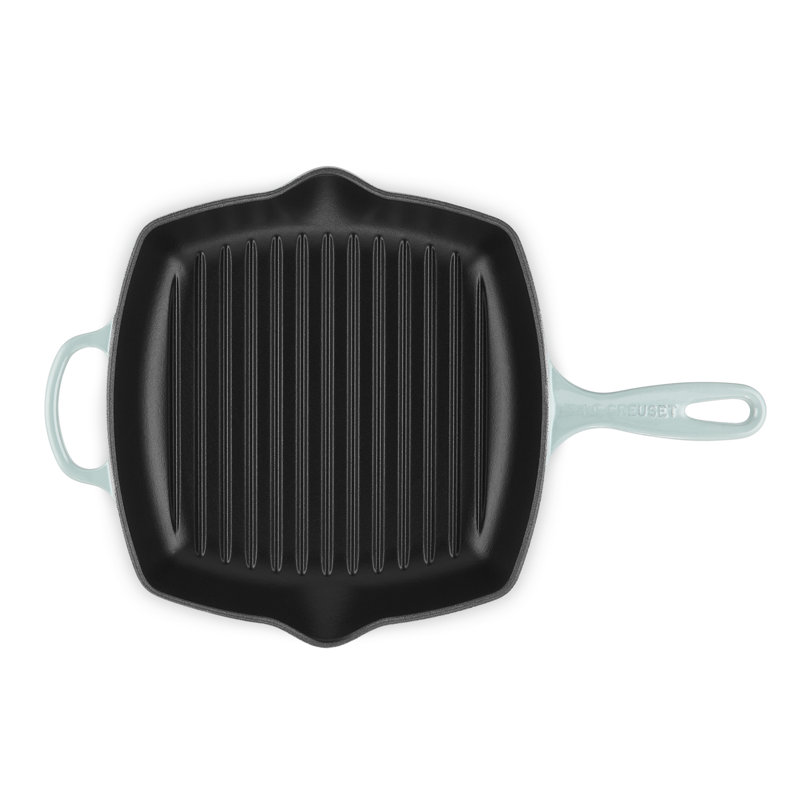 Le Creuset Cast Iron Square Grillit 26cm, Sea Salt
