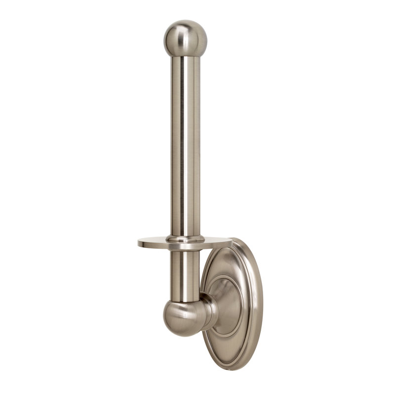 Classic Traditional Wall Mounted Reserve Toilet Paper Holder, Satin Nickel