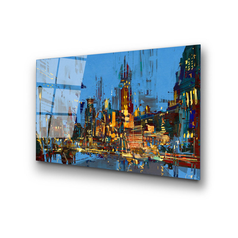 Élégante peinture décorative en verre trempé de 19,7 po x 27,6 po | 100% verre trempé, épaisseur: 0,16 pouce | Parfait pour la décoration intérieure, le salon et le bureau | Superbe œuvre d'art avec une esthétique moderne