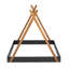 Lit double pour enfant avec structure triangulaire, lit plateforme en bois massif, lit pour tout-petit sécuritaire et robuste