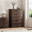 Commode 5 tiroirs Modern, commode haute de 44 po pour la chambre à coucher, dispositif anti-basculement-114246994