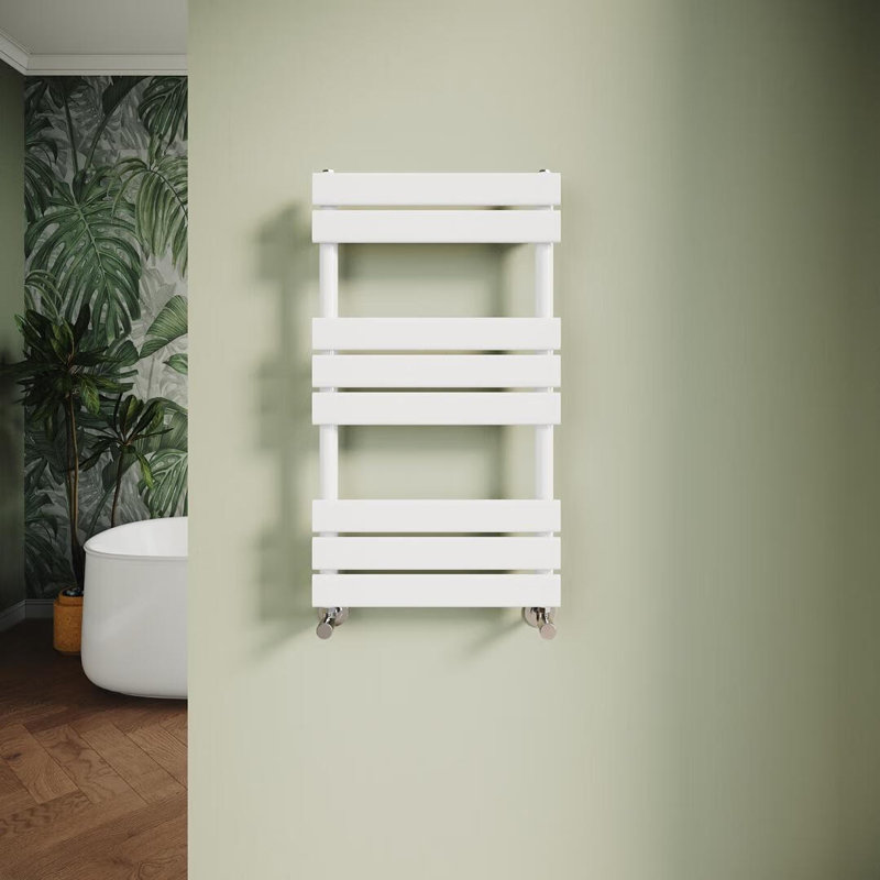 Bernardette 45 cm L Stainless Steel 8 - Bar Wall Mounted Towel Rack, White