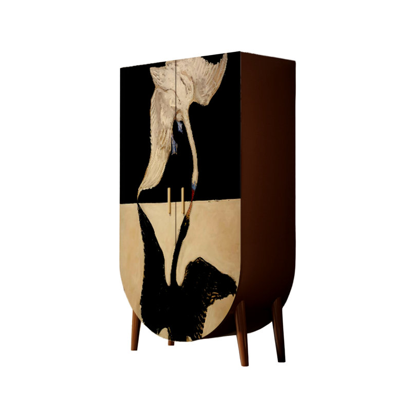 Armoire haute Modern Modern, Noyer / multicolore